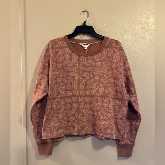 Lucky Brand Tops - NWT Lucky Brand Paisley Crewneck Long Sleeve Top sz L